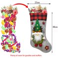 thumbnail image 2 of Medias De Felpa Suave A Cuadros Rojos De Santa Para Decoraciones Navideñas Advancent HA046287-01, 2 of 6