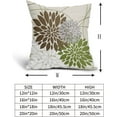 thumbnail image 3 of Brown Green Pillow Covers 18x18 Dahlia Flower White Gray Elegant Colored Throw Pillows Farmhouse Outdoor Decor for Home Living Room Sofa Bed Modern Floral Linen Square Cushion Case, Set of 2, 3 of 6