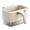 White, variant on COM1950s Wall Mounted Trash Can, Under Sink Compost Bin with Scraper, No Drilling Kitchen Scrap Collector, Space Saving Garbage Bin for Home