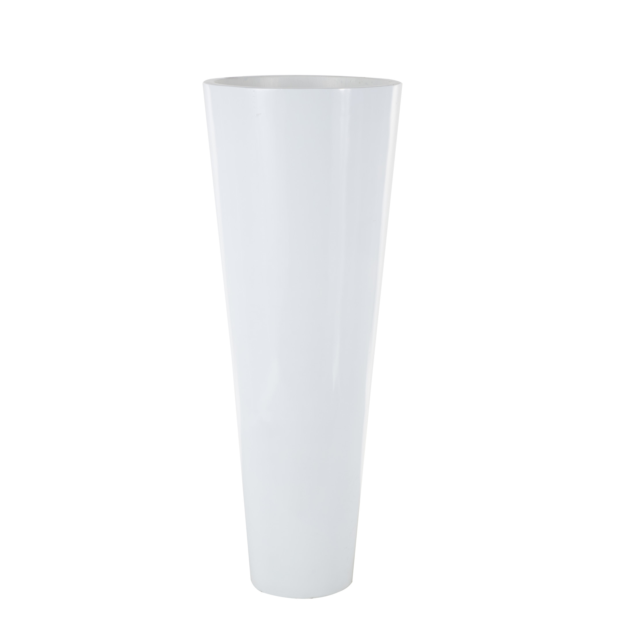 DecMode 48" White Fiberglass Vase