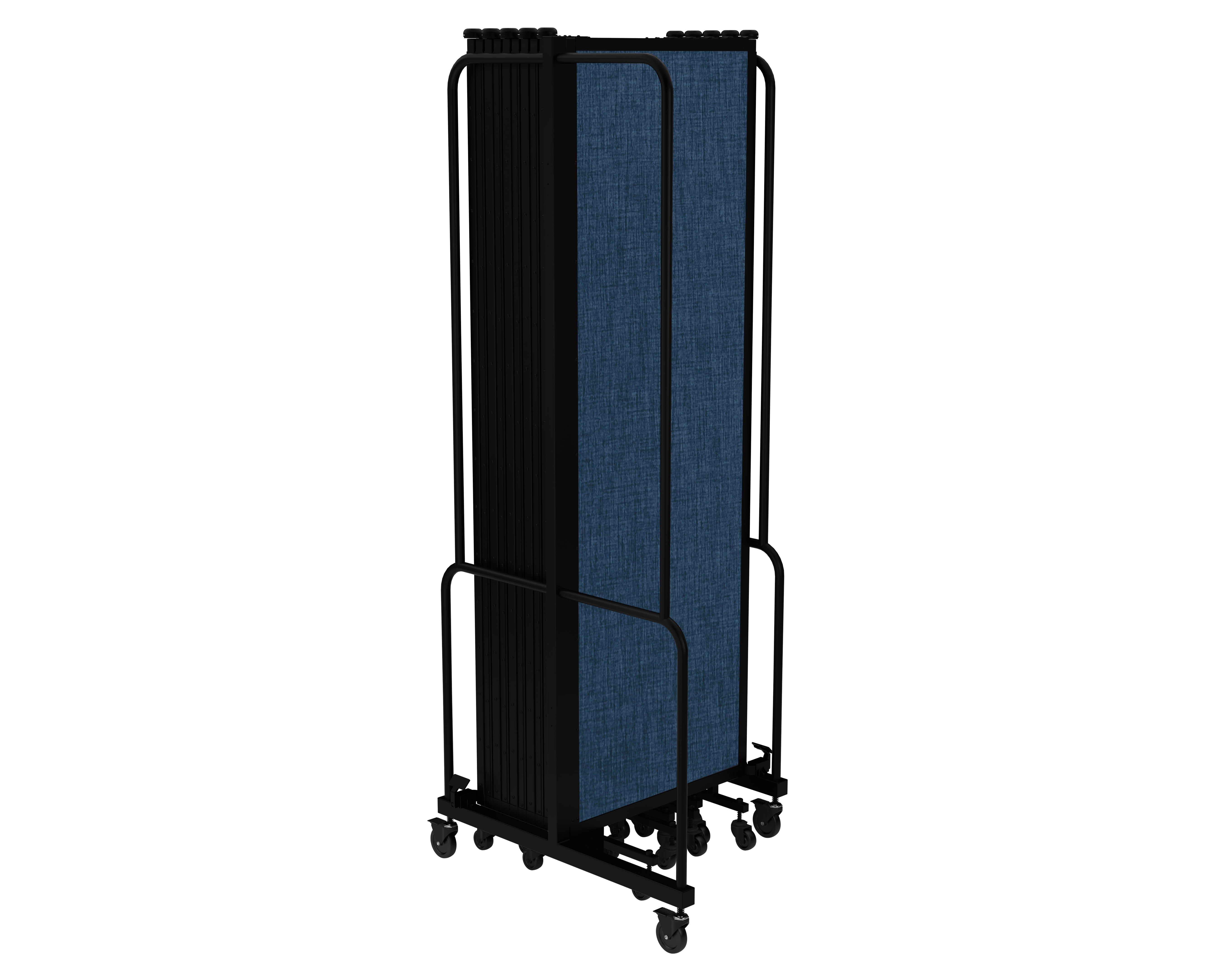 Hampden Furnishings Otis Collection Portable Room Divider, 11 Blue Panels, Black Frame