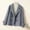 Gray, variant on Woolen Blazer Women's Long-sleeved Solid Color Lapel Double-breasted Short Coat Fall Short Coat