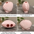 thumbnail image 6 of chaungfeng Ceramic Shell Toothbrush Holder, Pink Seashell Design with 2-Slot, Modern Toothbrush Organizer, Decorative Stand for Bathroom Sink and Countertop (Pink), 6 of 6