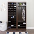 thumbnail image 2 of Prepac Space-Saving Espresso Shoe Storage Cabinet, 2 of 5