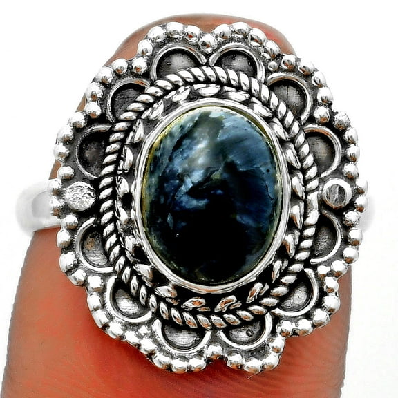 Natural Pietersite - Namibia 925 Sterling Silver Ring s.8 Jewelry R-1256 SDR171040