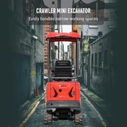 HUAYEE 1.4 Ton Mini Excavator with 200mm Digging Bucket, Ripper, Landscape Rake, HY14C Small Digger with 13.5 HP Engine, Side Swing, Hydraulic Thumb, In-stock in the US