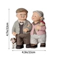 thumbnail image 3 of Price Drop Grandparents And Parents Anniversary Wedding Gift, Elderly Couple Statue, Garden Decorations, Elderly Life Home Decoration, Suitable For Bedroom Living Room, 3 of 5