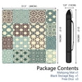 thumbnail image 2 of Extra Large Boho Pattern Anti-Slip Playing Surface 31.5 Inch Square Rubber Mahjong Mat with Noise Reduction for Chinese Tiles and Family Game Nights, 2 of 7
