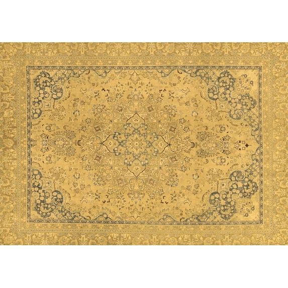 Ahgly Company Indoor Rectangle Abstract Brown Modern Area Rugs, 2' x 4'