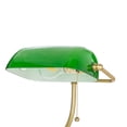 thumbnail image 6 of Lucande 15.4 in Vintage Bankers Desk Lamp, Green Glass Shade, Brass, E26 Classic Retro Library Lamp for Home Office Desk, Small Decorative Green Table Lamp with Pull Chain, Bulb Not Included, 6 of 9