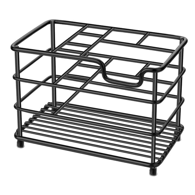 Soporte para cepillos de dientes, organizador de acero inoxidable para cepillos de dientes con 6 ranuras multifunción de malla, soporte para pasta de dientes, soporte para baño Ormromra 223176-2
