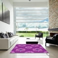 thumbnail image 7 of Ahgly Company Machine Washable Indoor Round Transitional Fuchsia or Magenta Purple Area Rugs, 8' Round, 7 of 7