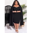 thumbnail image 2 of AURA Women Plus Size Long Sleeve Irregular Dress High Waist Fall Winter Casual Elegant Dress, 2 of 6