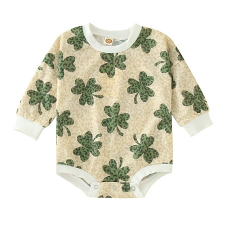 

Baby Girls Bodysuits Cartoon Printed Winter Long Sleeve Green Leaves Printed Newborn Kids Children Cartoon Trendy Soft Cute Outwear Streetwear Spring Summer Rompers Jumpsuits