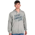 thumbnail image 5 of Shine Embrace Autistic Awareness Zip Up Hoodie Men's Women's Brisco Brands S, 5 of 6