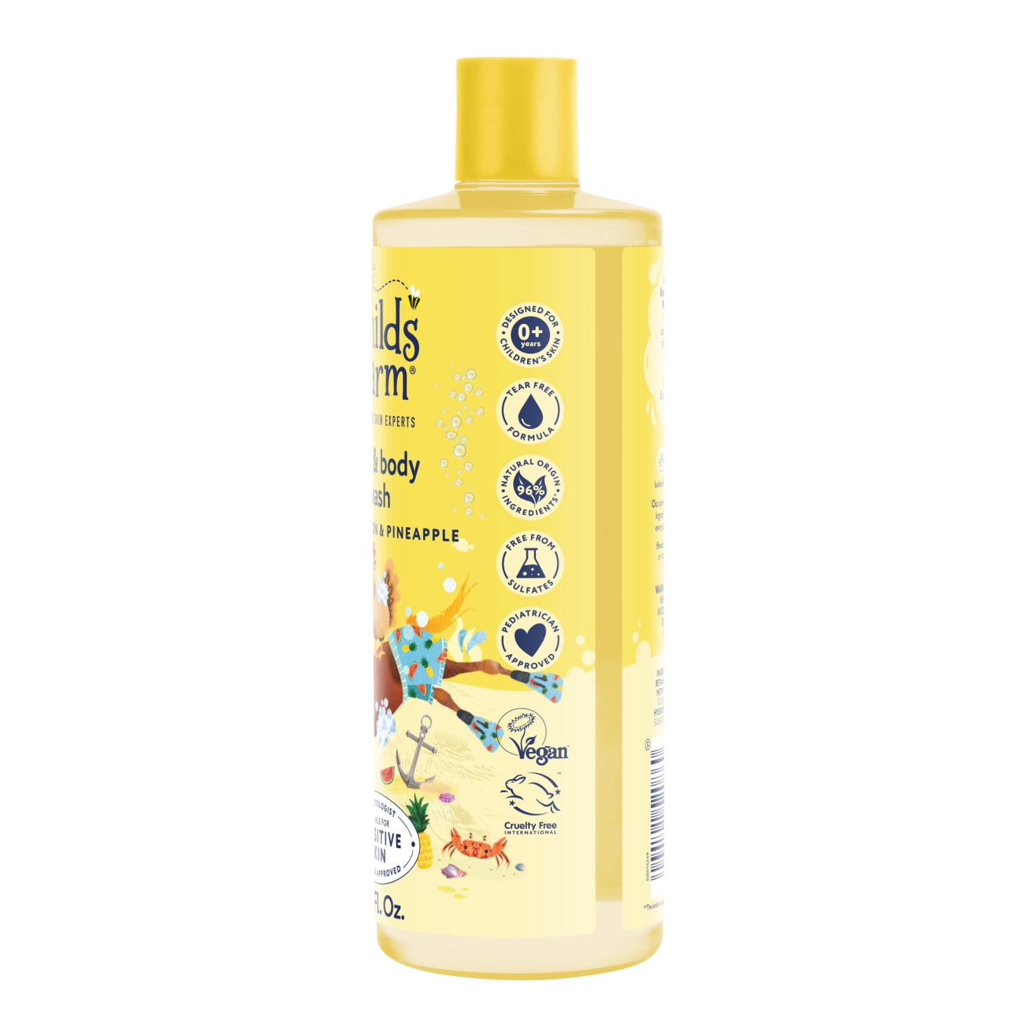 Childs Farm Hair & Body Wash, Watermelon & Pineapple, 16.9 fl oz