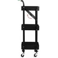 thumbnail image 4 of House 2 Home W11T203-B 18 x 12 x 38 in. Foldable Rolling Trolley, Black - 3 Tiers, 4 of 7