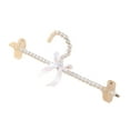 thumbnail image 3 of Percha para ropa con cuentas, percha para pantalones con lazo de perlas, perchas decorativas para Percha Clips Blanca, 3 of 9