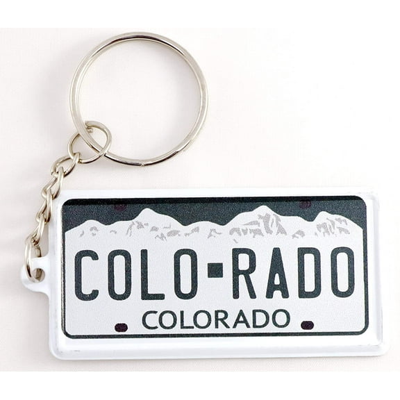 Colorado License Plate Aluminum Ultra-Slim Rectangular Souvenir Keychain