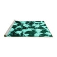 thumbnail image 2 of Ahgly Company Machine Washable Indoor Rectangle Abstract Turquoise Blue Modern Area Rugs, 6' x 9', 2 of 4