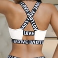 thumbnail image 5 of Hduncf Trendy Sports Bras for Women Back Criss Cross Running Bra Workout Crop Top with Built in Bra High Impact Bralettes White S, 5 of 5