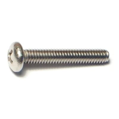 

#8-32 x 1 18-8 Stainless Steel Coarse Thread Phillips Pan Head Machine Screws