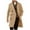 Khaki, variant on Wyobmus Mens Casual Trench Coat Slim Fit Notched Collar Long Jacket Overcoat Double Breasted Pea Coat Wih Pockets Black
