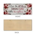 thumbnail image 2 of WIRESTER 2pcs Rectangle Wooden Hanging Sign Plaque with Rope For Decorative Room Door Wall Home House Office - Psalm 46:5, I can do all things through Christ who strengthens me Philippians 4:13, 2 of 6