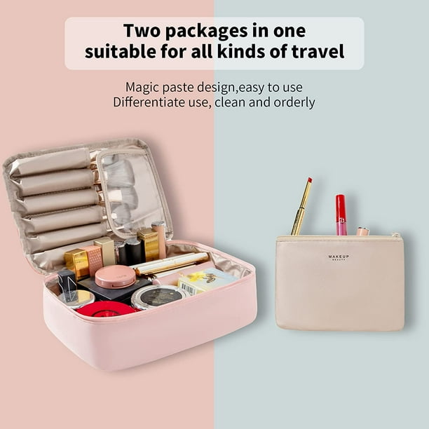 Neceser de viaje para maquillaje neceser de maquillaje neceser para mujeres y ninas rosa JAMW Sencillez Walmart en linea