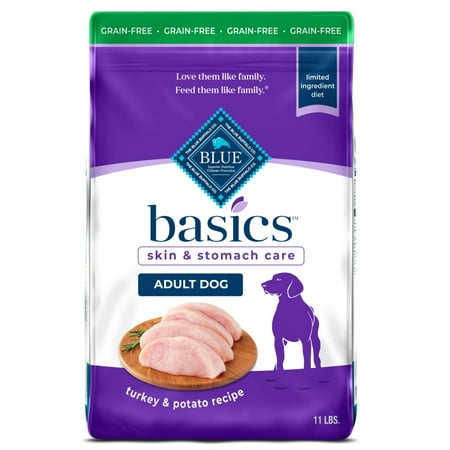 Blue Buffalo Basics Grain-Free Adult Dry Dog Food, Limited Ingredient Diet, Turkey, 11lb