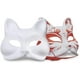 thumbnail image 2 of Máscara de gato, 3 piezas, máscaras de Therian, máscaras de gato blancas, máscara de Halloween en blanco, máscaras de media cara de animal, mascarada, fiesta de cosplay, 2 of 5