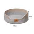 thumbnail image 4 of Cesta tejida con cuerda para cama de gato, rascador para gato, resistente a rasguños, resistente al desgaste, nido Universal para gatito, cama para , Gris 40cm, 4 of 8