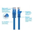 thumbnail image 3 of Monoprice Cat6 24AWG UTP Ethernet Network Patch Cable 3ft Blue, 3 of 6