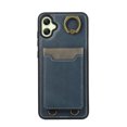 thumbnail image 6 of Wallet Back Case for Samsung Galaxy A05 with Wrist Strap, Stylish Magnetic Card Holder Finger Ring Kickstand PU Leather Lanyard Shockproof Slim Phone Case for Samsung Galaxy A05, Blue, 6 of 7