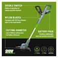 thumbnail image 3 of 20V Electric Lawn Mower Cordless Grass Trimmer Auto Release String Cutter Pruning Garden Tools With 20PC Spare Blades ,Easy to Use, 3 of 9