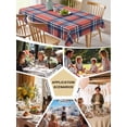 thumbnail image 5 of Orange Blue Table Cloth, British Style Buffalo Plaid Lattice Waterproof Tablecloth for Rectangle Tables, Reusable Washable Fabric Table Cover for Restaurant Kitchen Dining Tables 52"x70", 5 of 6