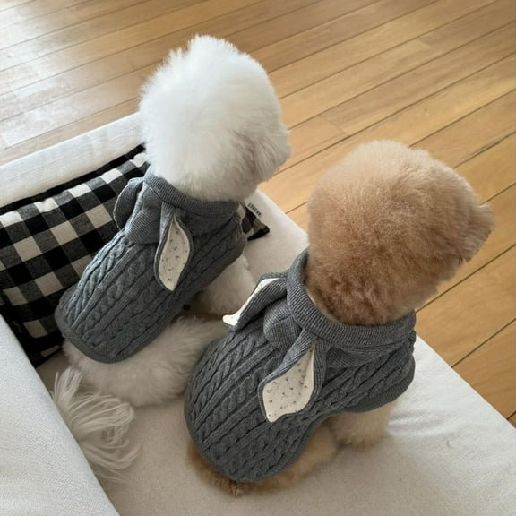 LanSuare Pet Winter Shawl Cloak, Thickened Warm Cape Cover, Applicable for Small Medium Dogs Cats, Ideal Teddy Breeds Cold Weather