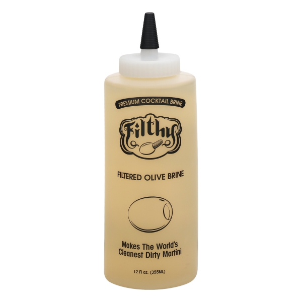 Filthy Olive Brine Juice 12 oz cocktail mixes Filthy Foods