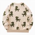 thumbnail image 2 of WXFAZCVU Boys Shirt Crewneck Long Sleeved Pullover Fall Top Dinosaur Print Fashion Clothes Size 5-6 Years, 2 of 4