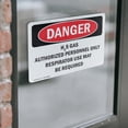 thumbnail image 4 of (2 Pack) H2S Gas Authorized Personnel Only OSHA Danger Sign 5 Inch X 3.5 Inch Vinyl Label Decal Sticker Weather Resistant, UV Protected for Workplace, Business, and Construction Site,, 4 of 7