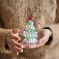 thumbnail image 3 of Mini Crystal Christmas Tree With Led Lights, 10Cm Tabletop Decor, Battery-Operated Sparkling Ornament For Home, Office, Gift, Holiday Decoration, 3 of 6