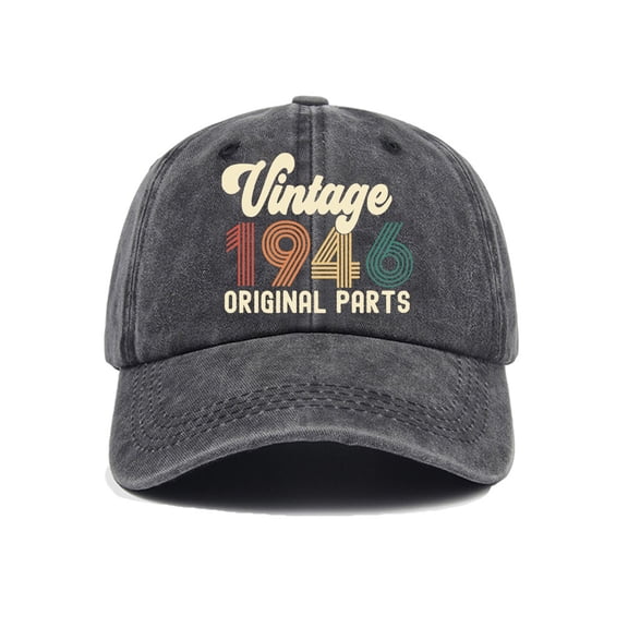 Unisex Distressed Washed Denim Baseball Cap With Printed Design Vintage Adjustable Visor Hat