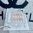 thumbnail image 4 of Hand-made French-style pearl-inlaid nails, high-grade whitening, large diamond flashing nail pieces, false nail stickers, gentle and simple press-on nails, 4 of 8