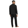 thumbnail image 5 of Zshosam Mens Pajamas Set Classic Long Sleeved and Long Pants Sleepwear Loungewear(Black,XL), 5 of 5