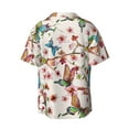 thumbnail image 2 of Disketp Men's Hawaiian Watercolor Floral With Butterflies Print Shirts Button Down Holiday Beach Shirts-4X-Large, 2 of 7
