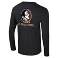 thumbnail image 3 of Men's Colosseum Black Florida State Seminoles Logo Lockup 3-Hit Active Blend Long Sleeve T-Shirt, 3 of 3