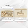 thumbnail image 2 of Personalized Memorial Memory Box with Custom Text and Name – Wooden Keepsake Box with 120 Cards for Celebration of Life, Funeral Service or Anniversary, 2 of 7