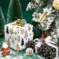 thumbnail image 2 of HOMERAL Christmas Wrapping Paper Roll Set- 17 X 120 in Per Roll(42.5 sq.ft.ttl.) White Christmas Tree, Snowflake, Black Star, 2 of 7