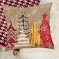 thumbnail image 4 of Christmas Pillow Cover 20x20 Inch Red White Christmas Tree Stars Decoration Holiday Farmhouse Winter Pillow Case Snowflake Decor Cushion Cover for Home Sofa Couch, 4 of 6