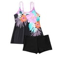 thumbnail image 4 of Edvintorg Modest Tankini Swimsuits for Women Plus Size Two Piece Bathing Suits Floral Print Adjustable Spaghetti Straps Tank Top with Boyshorts Summer Swimwear, 4 of 6